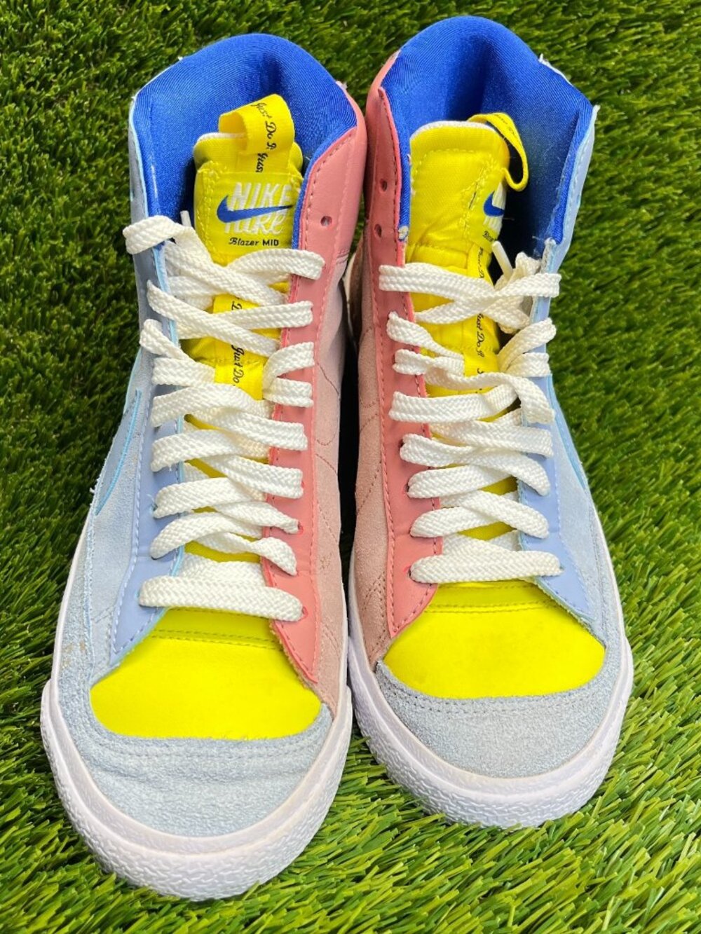 Nike Blazer Mid '77 Dance Girls Size 5.5Y Blue Pink Walking Shoes‎ Sneakers - Picture 7 of 12